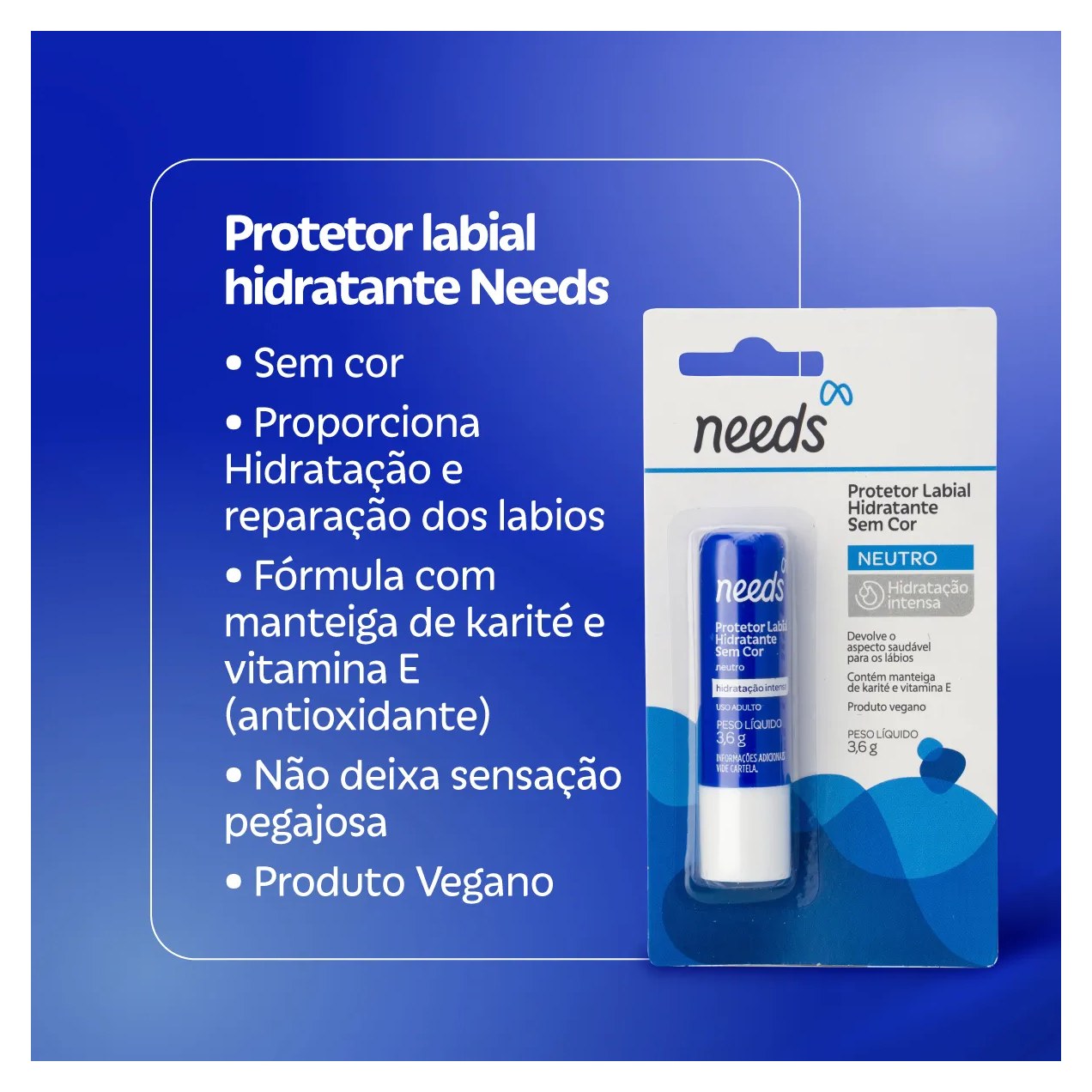 Protetor Labial Hidratante Needs 3,6g