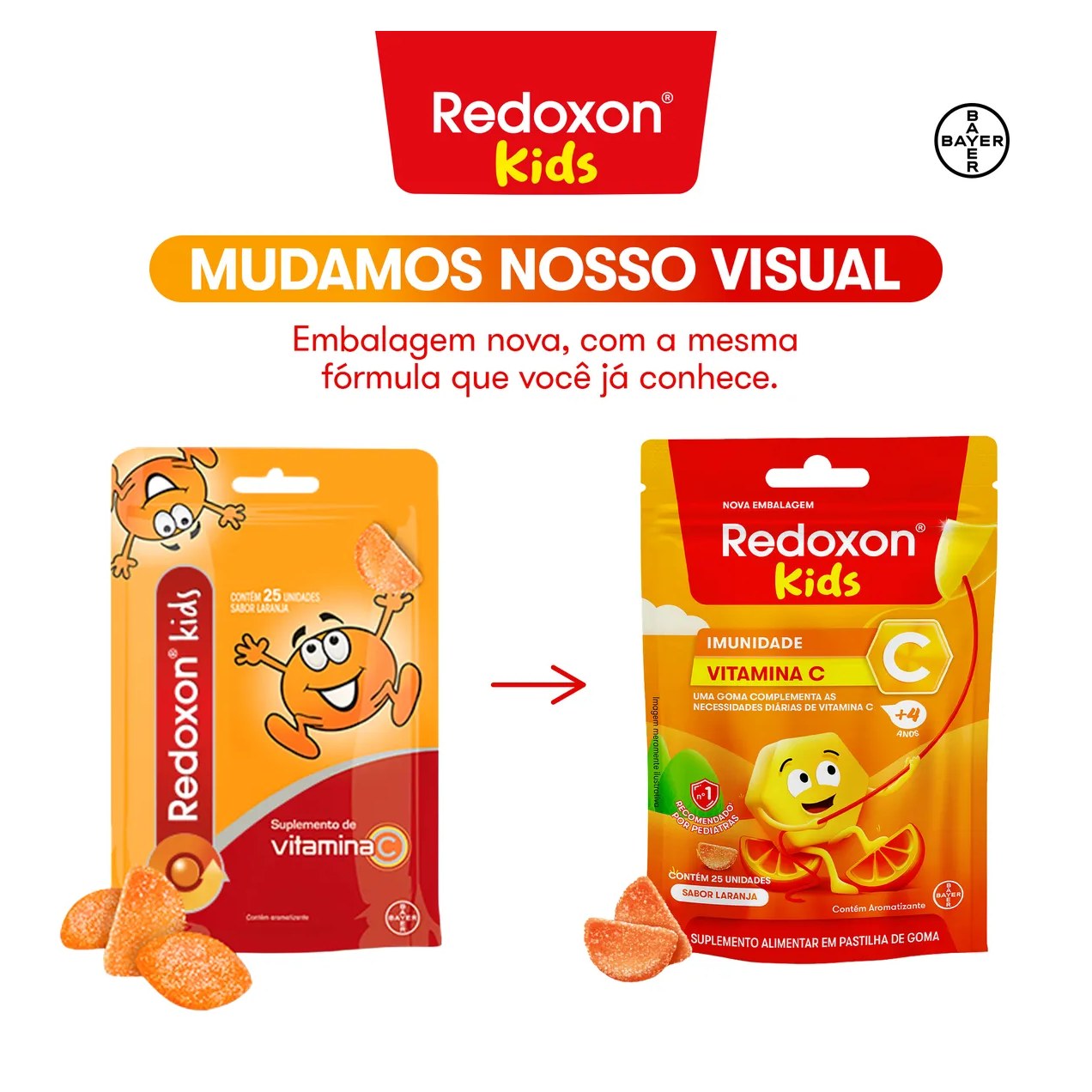 Vitamina C Redoxitos Laranja 25 gomas