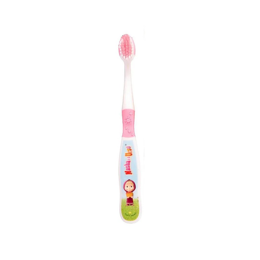 Escova Dental Infantil Macia Rosa Masha e o Urso de 2 à 6 Anos Green