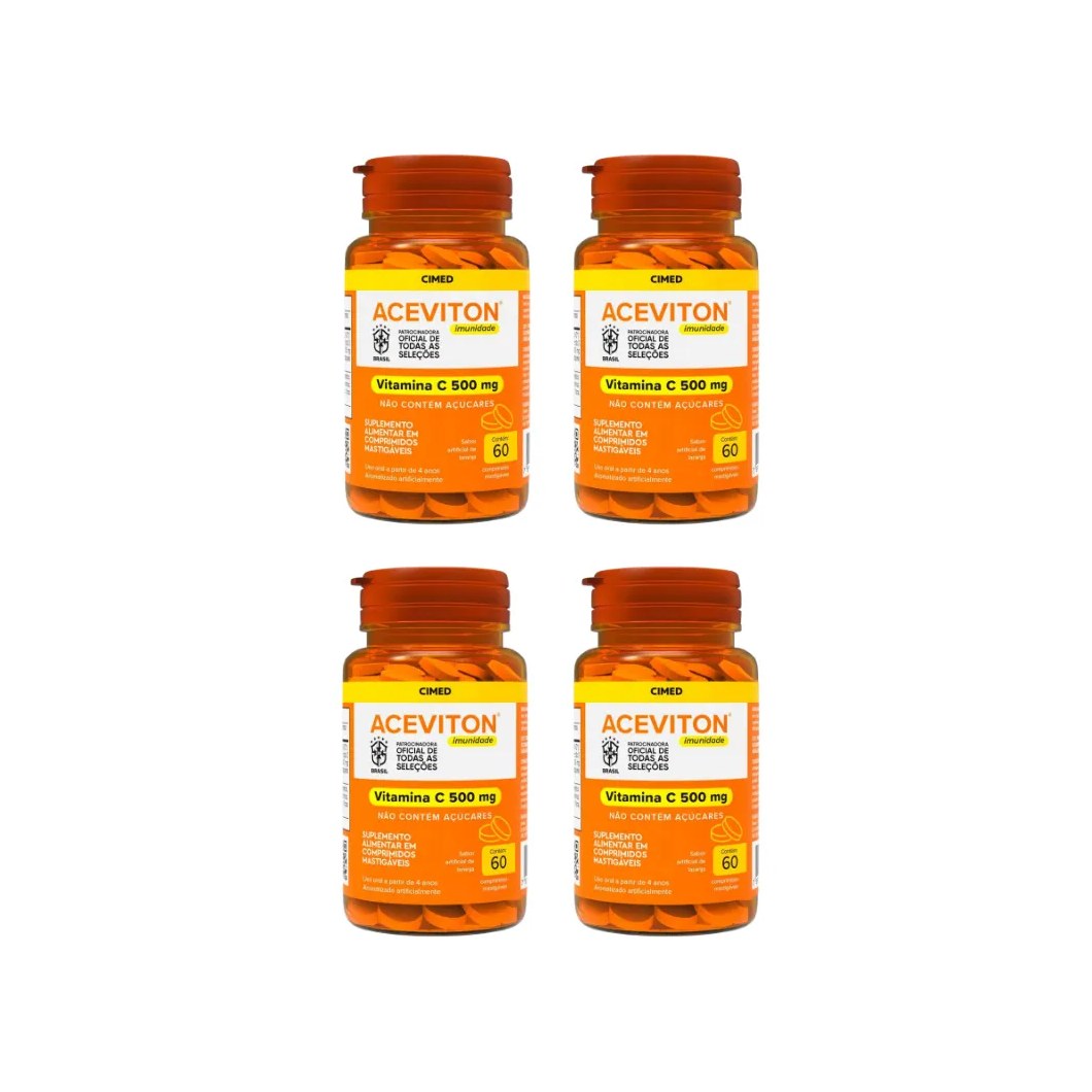 Kit 4 Aceviton Vitamina C Com 60 Comprimidos - Cimed