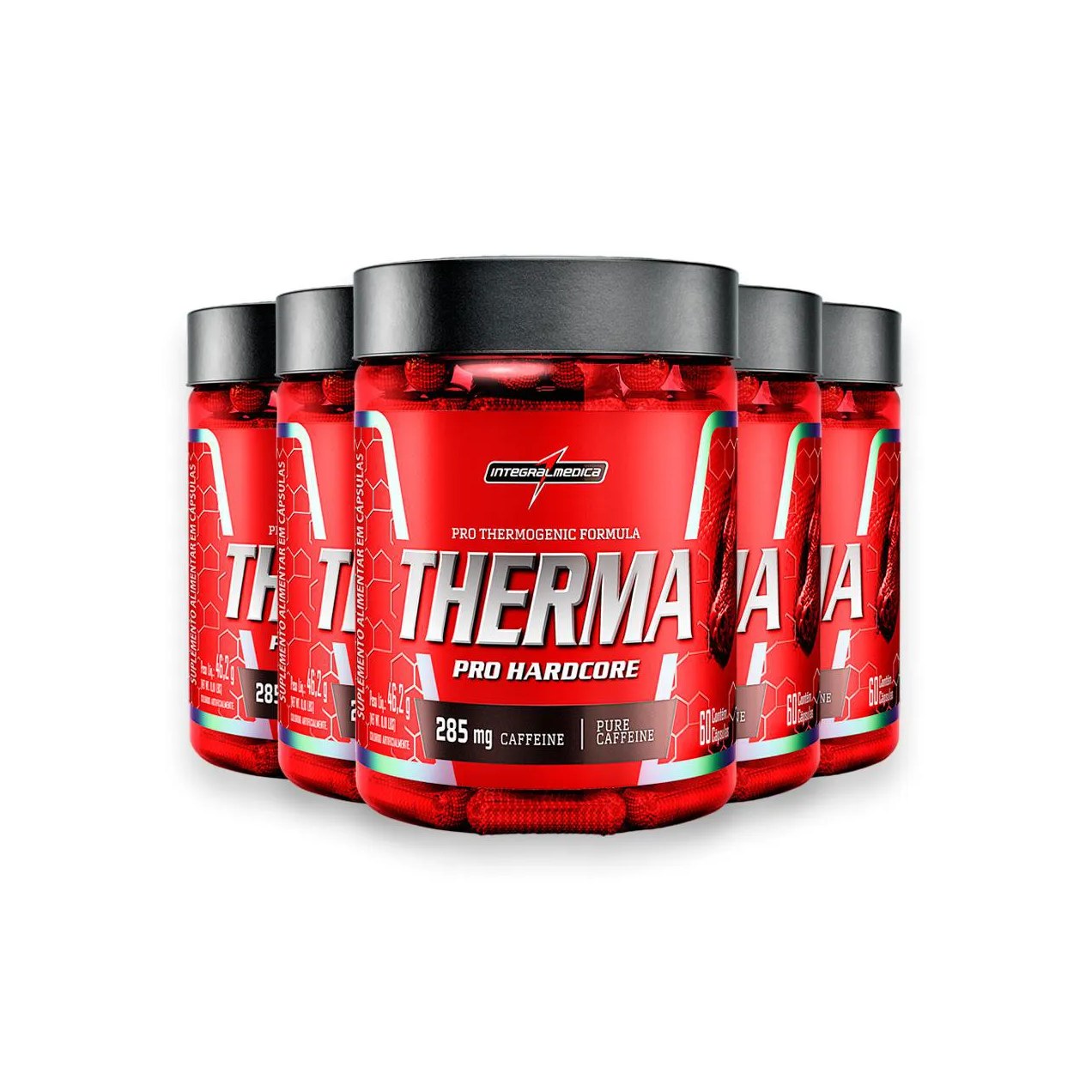 Kit 5 Therma Pro Hardcore Integral Medica 60 Cápsulas