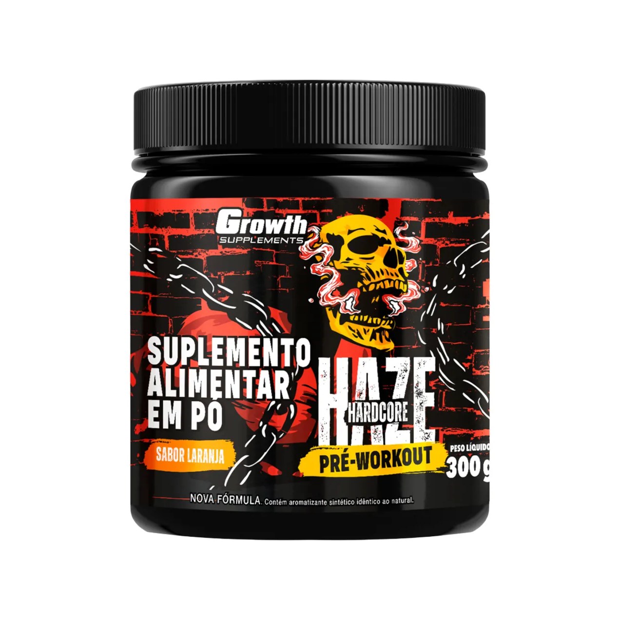 Pré-Treino Growth Haze Hardcore Laranja 300g