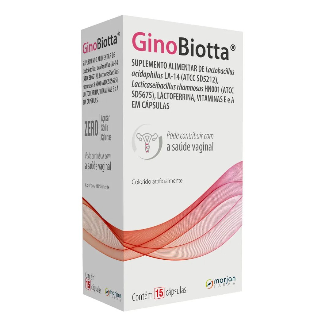 Suplemento Alimentar Ginobiotta Com 15 Capsulas Marjan