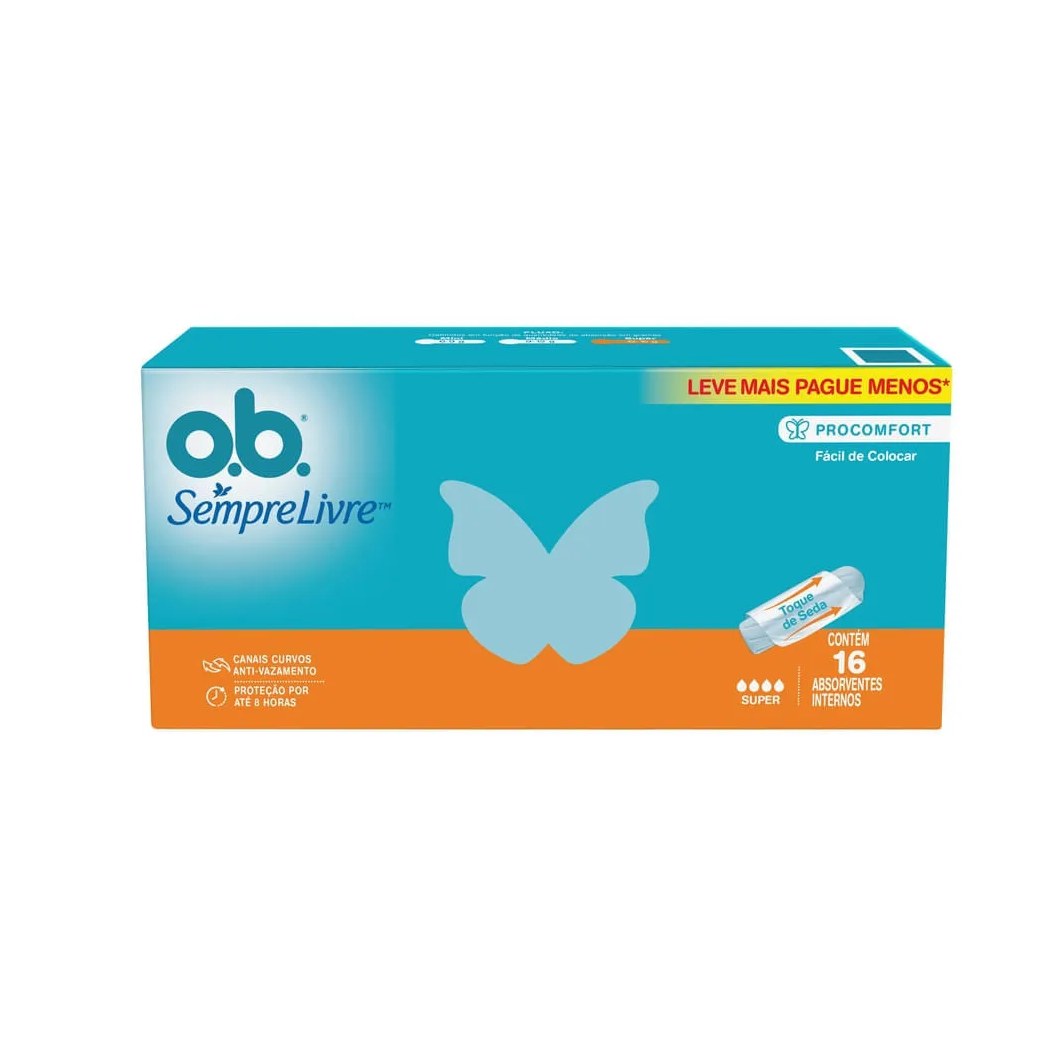 Absorvente Interno O.b. Sempre Livre Super 16 Unidades