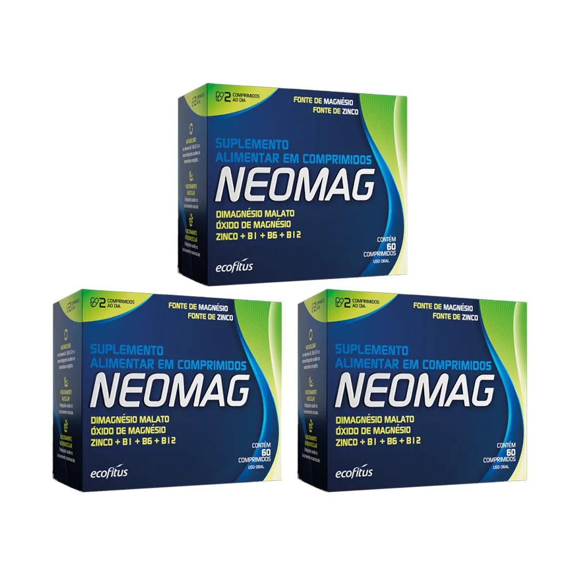 Kit 3 Suplemento Neomag com 60 Comprimidos - Ecofitus