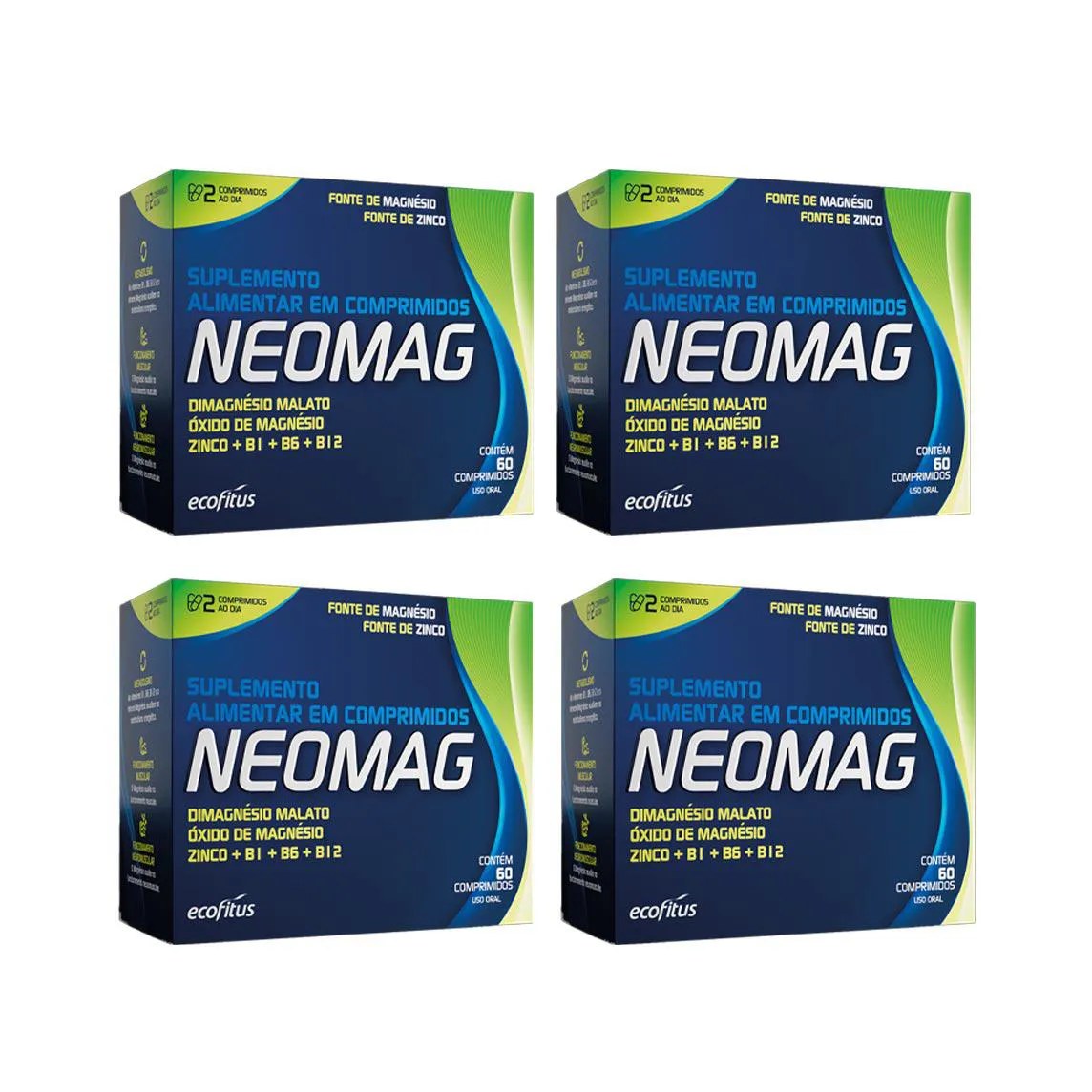 Kit 4 Suplemento Neomag com 60 Comprimidos - Ecofitus
