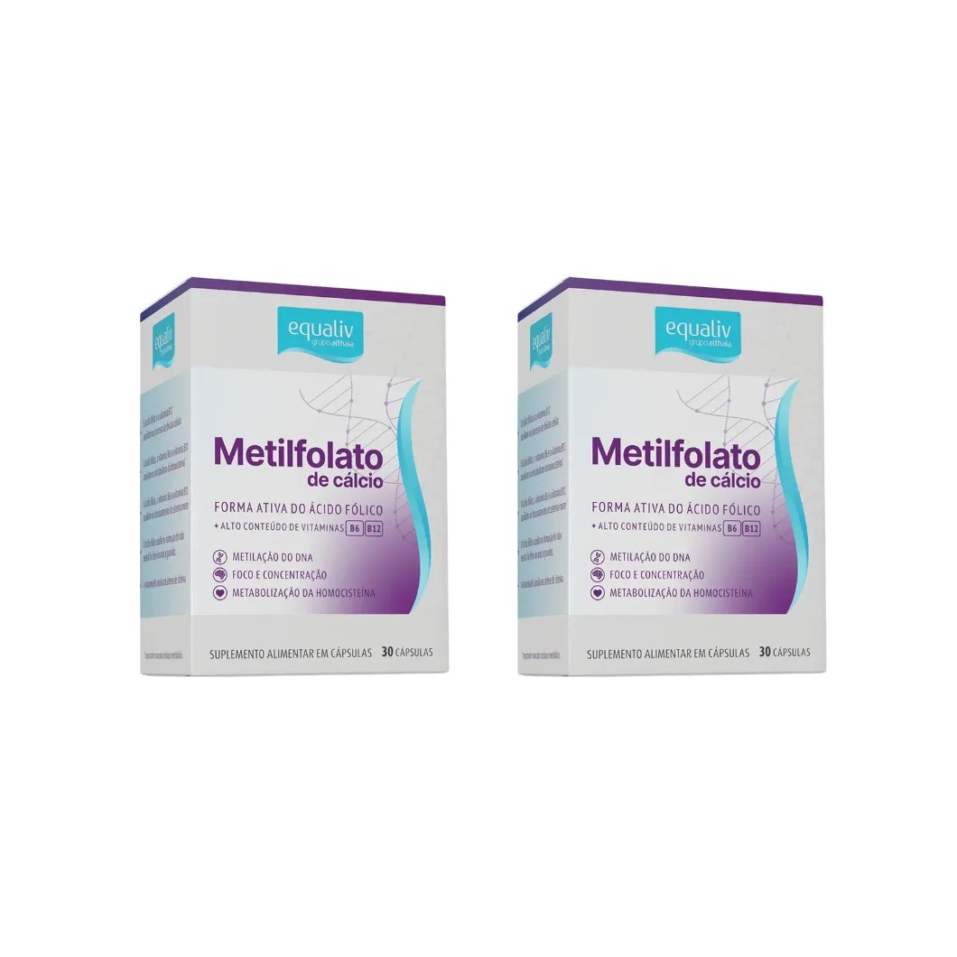Kit 2 Suplemento Metilfolato Com 30 Cápsulas - Equaliv