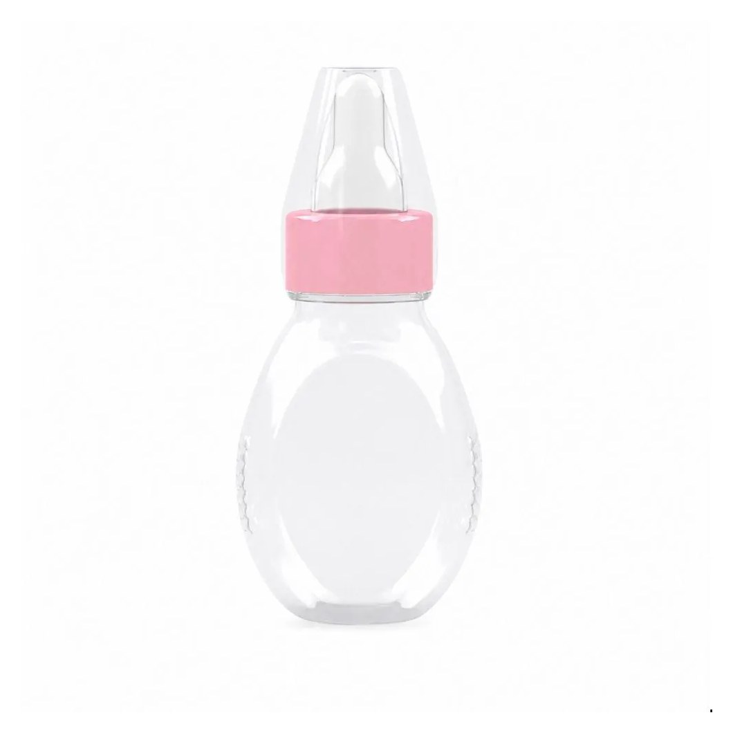 Mamadeira Bebê 60ml com Bico de Silicone Chuquinha Infantil Bpa Free para Recém-Nascido Bebês Rosa
