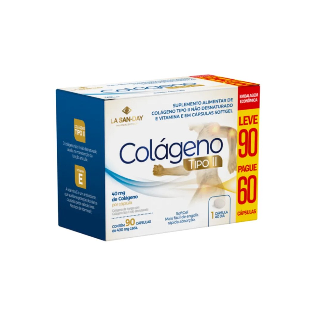 Suplemento Colágeno Tipo II 90 Cápsulas - La San-Day