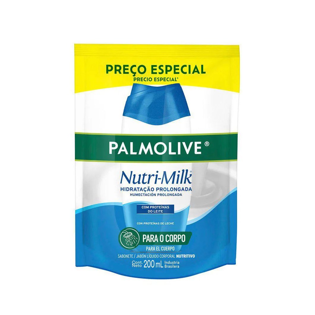 Refil Sabonete Líquido Palmolive Nutri-Milk Hidratante 200ml