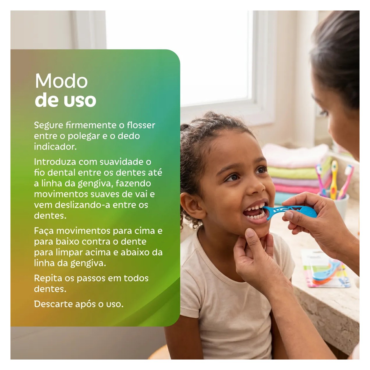 Fio Dental Infantil Needs Floss Pick Kids 10 Unidades