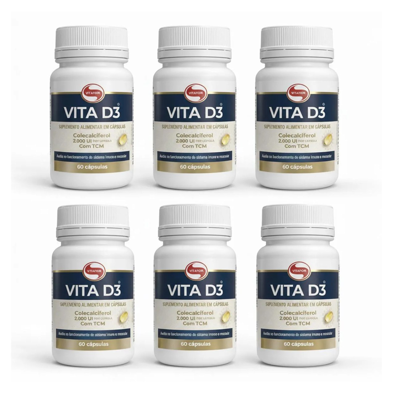 Kit 6 Vita D3 60 Capsulas - Vitafor