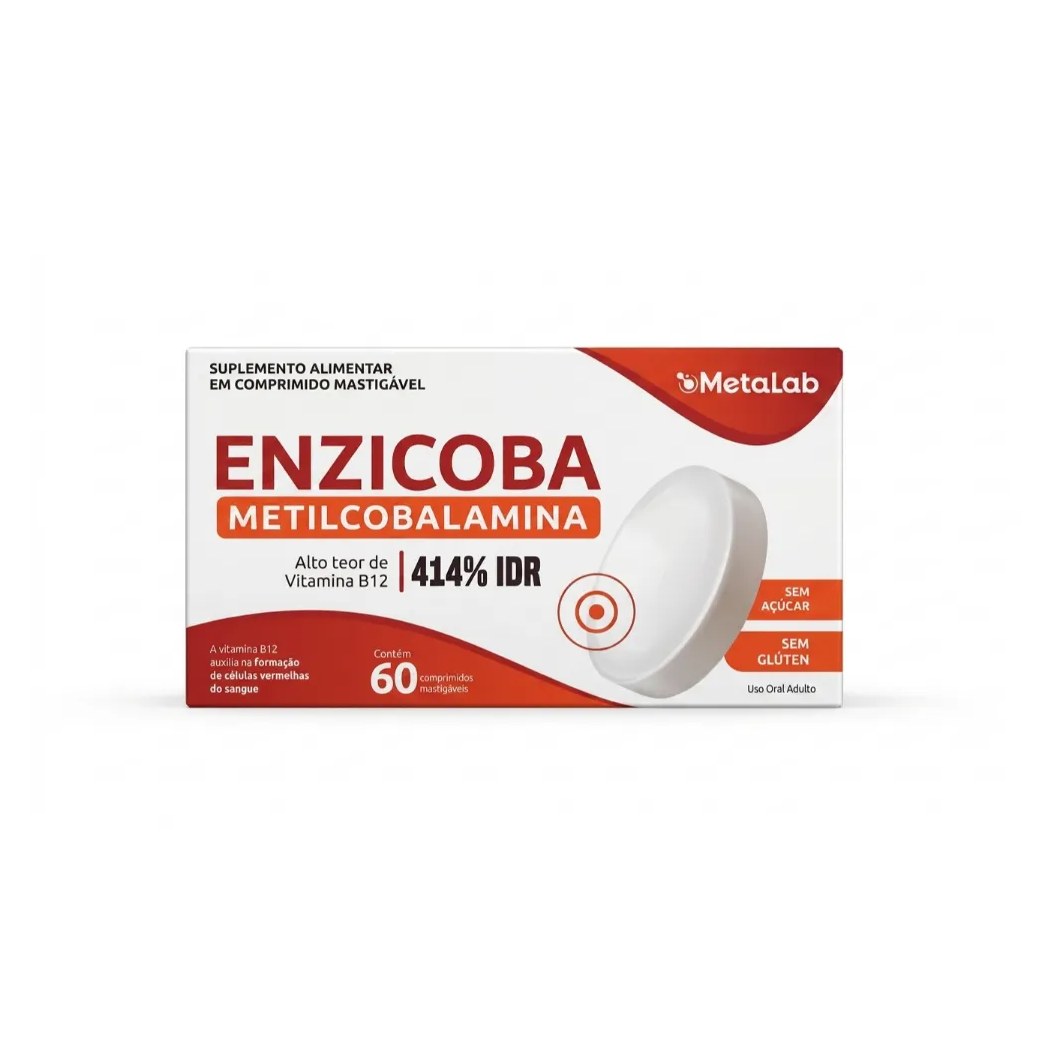 Enzicoba Vitamina B12 Mecobalamina 9.9 mcg C/60 Comprimidos Mastigável