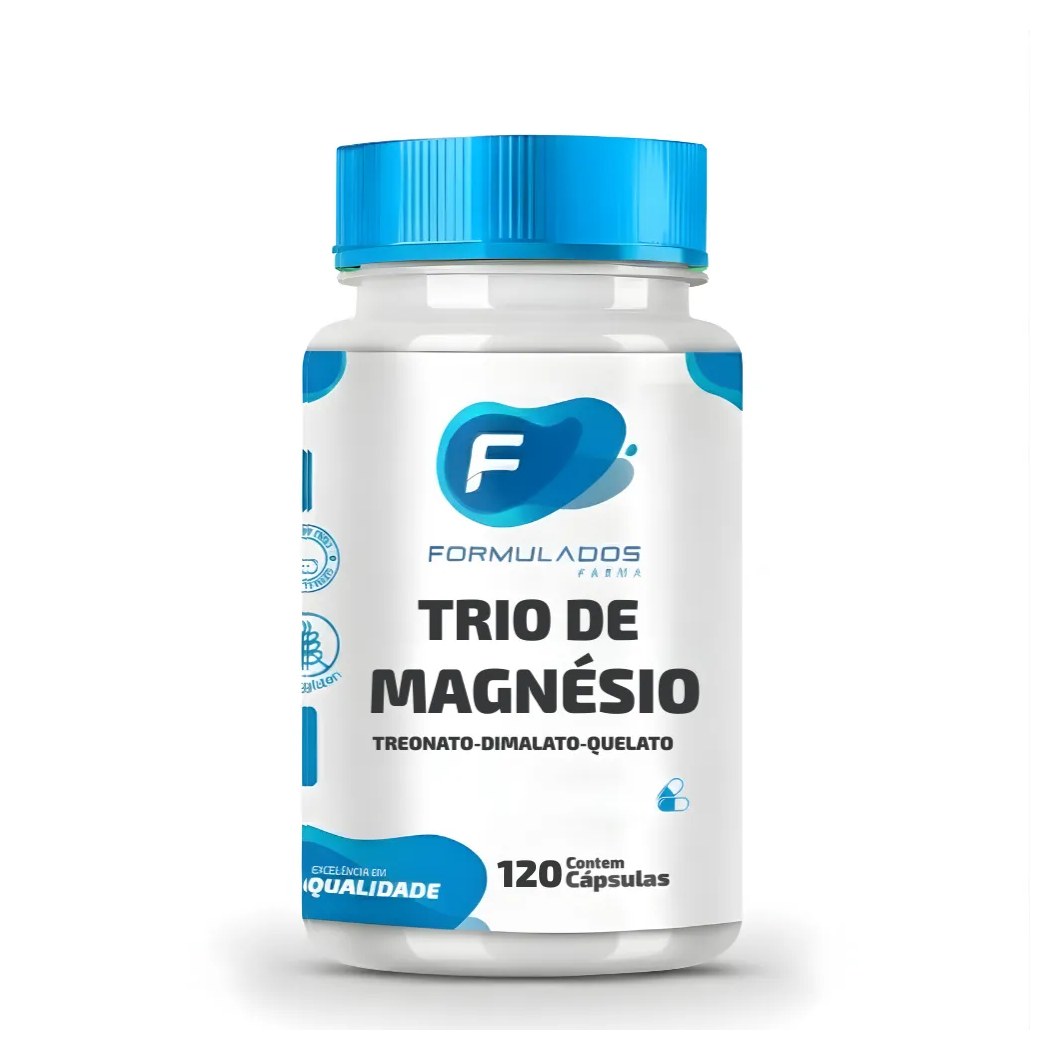 Trio de Magnésio 120 Cápsulas