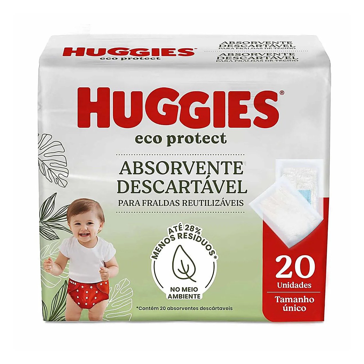 Absorvente Descartável para Fraldas Huggies Eco Protect Tamanho único 20 Unidades