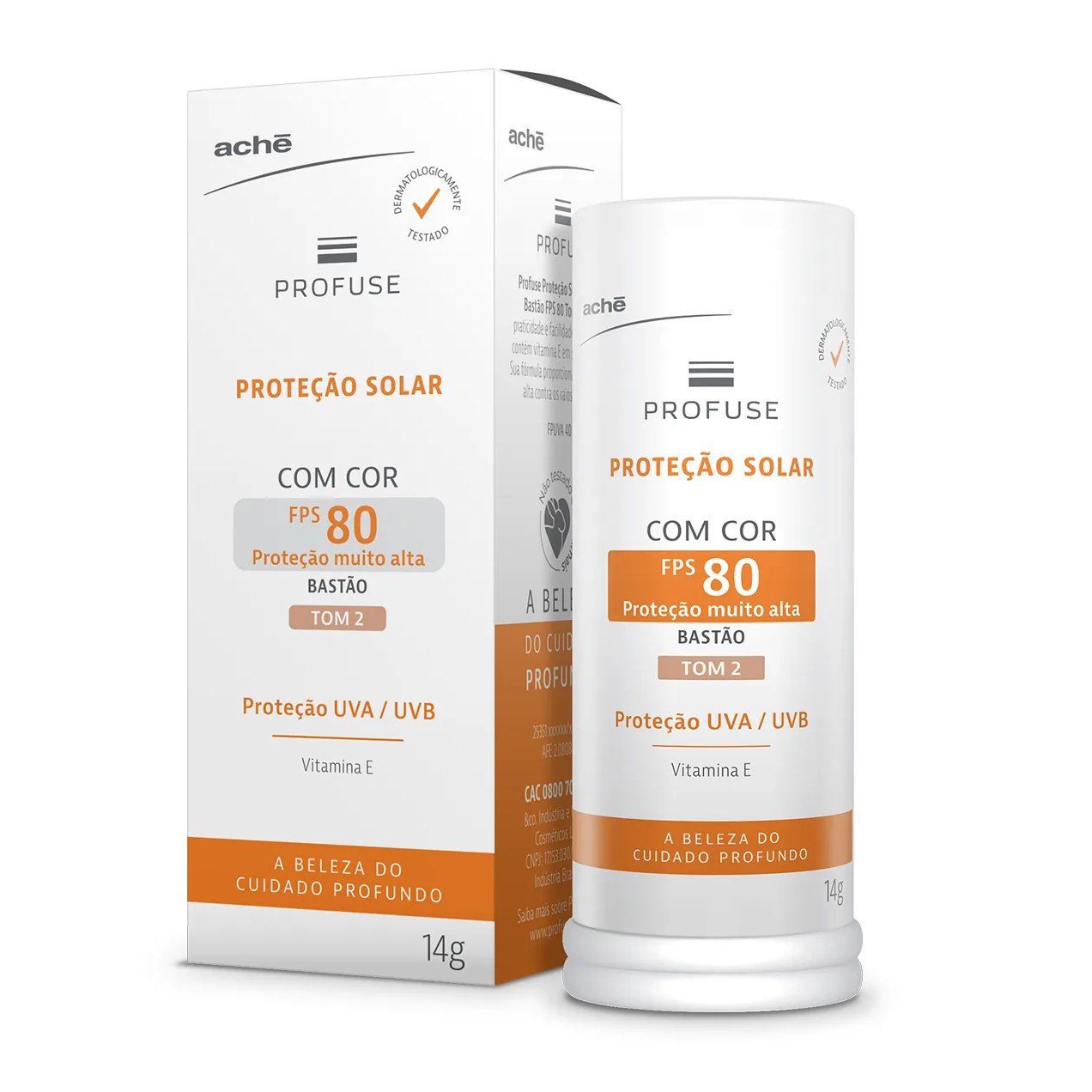 Protetor Solar Facial em Bastão Profuse FPS 80 Tom 2 14g