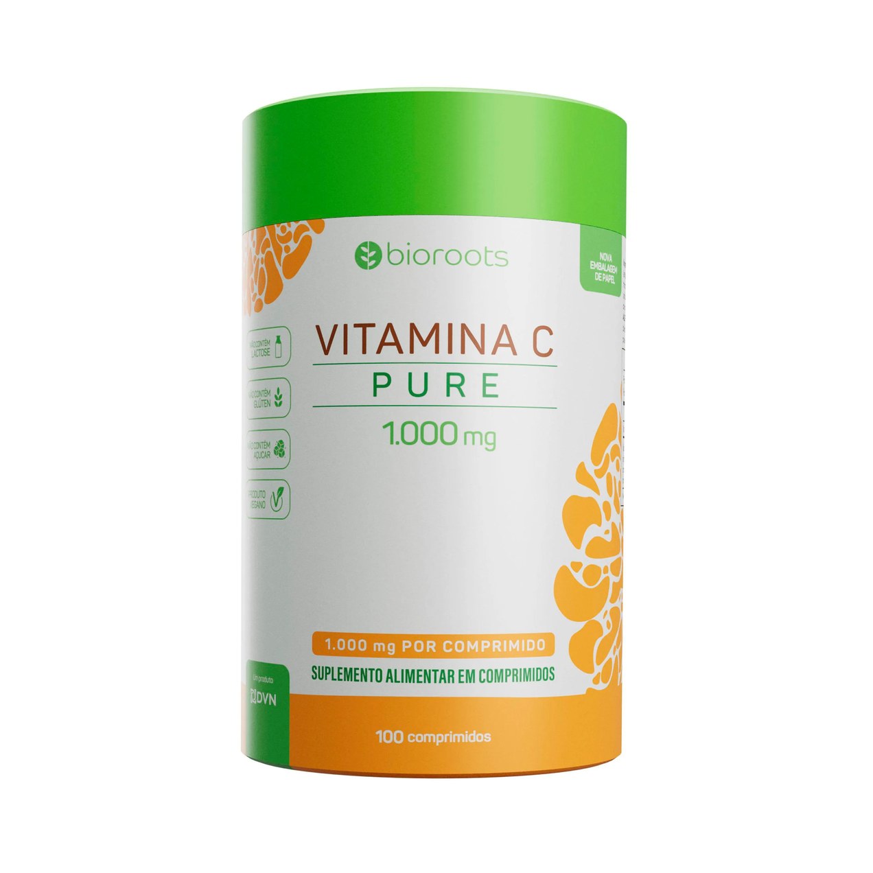 Vitamina C Vegan com 100 unidades - Bioroots