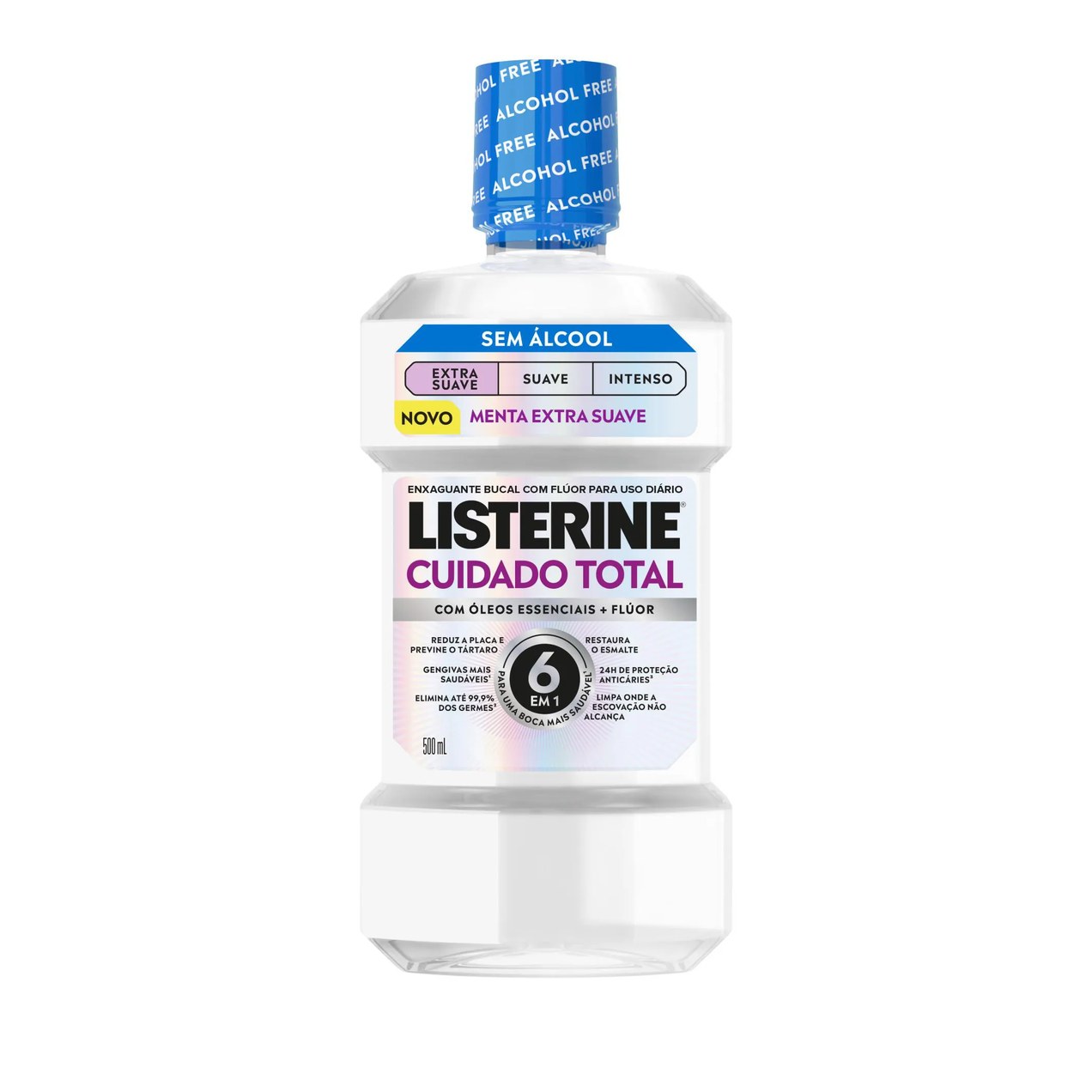 Enxaguante Bucal Listerine Cuidado Total 6 em 1 Menta Extra Suave 500ml