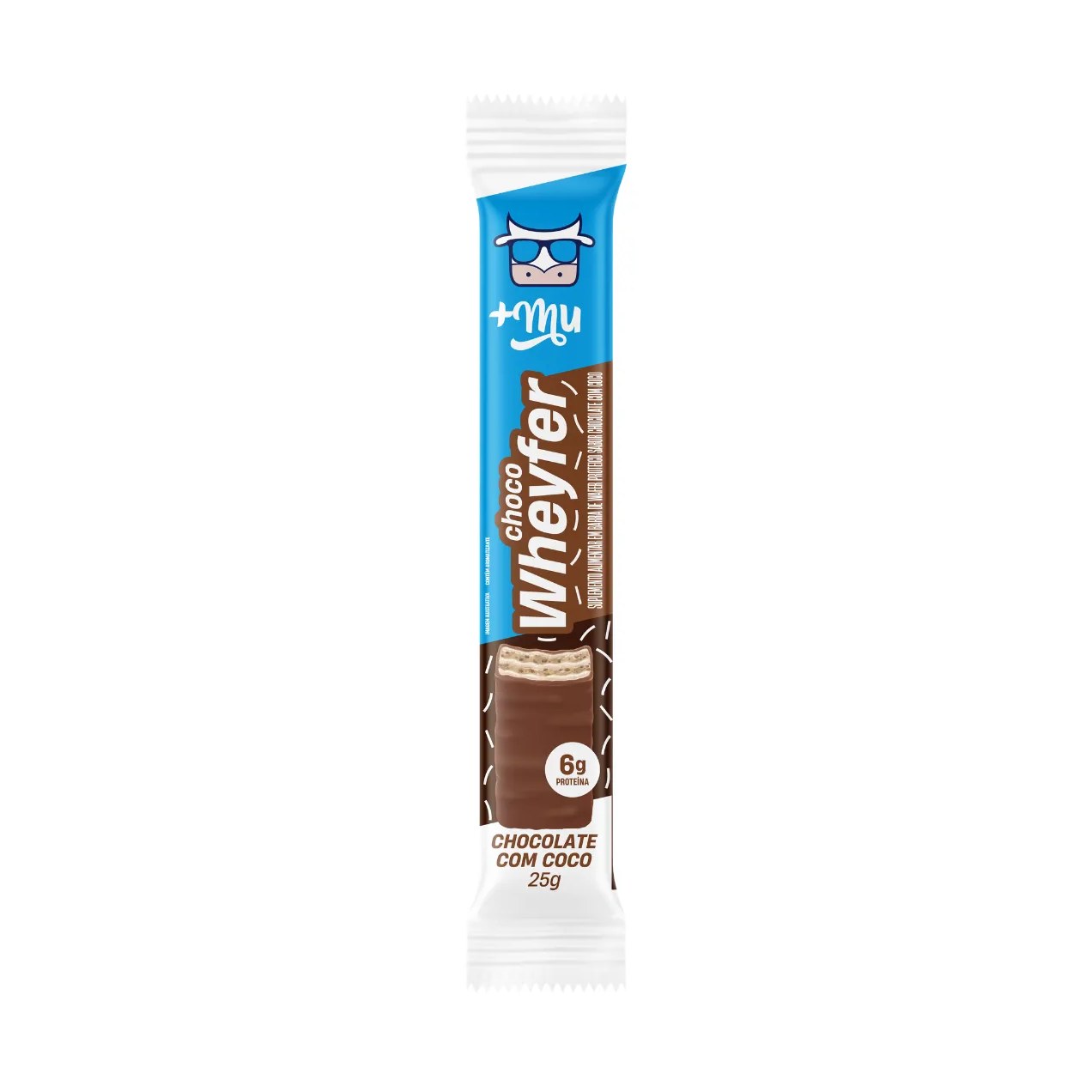 Wafer Proteico +Mu Choco Wheyfer Chocolate com Coco 25g