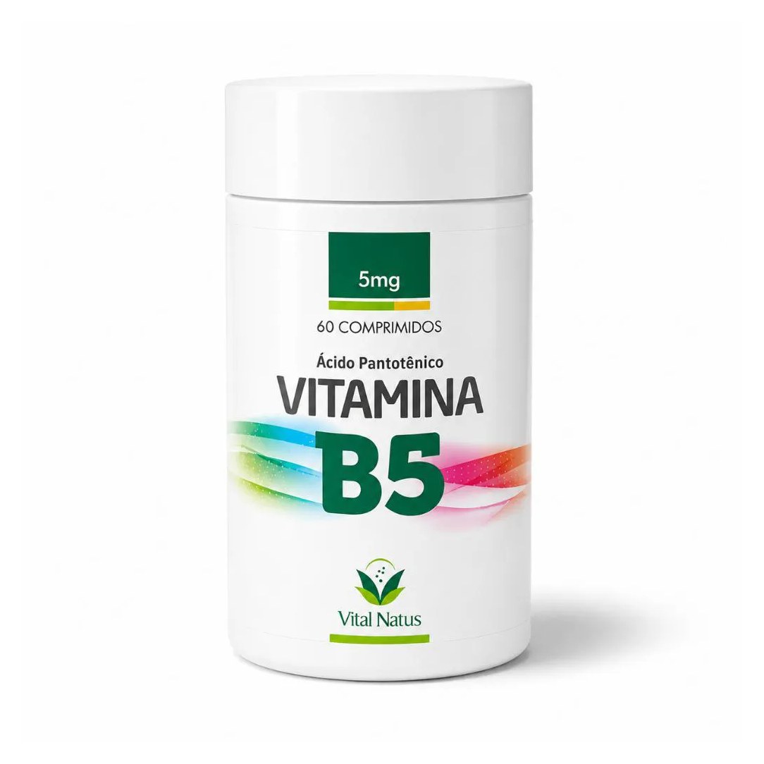 Suplemento Alimentar Ácido Pantotênico Vitamina B5 500mg 60 Comprimidos Vital Natus