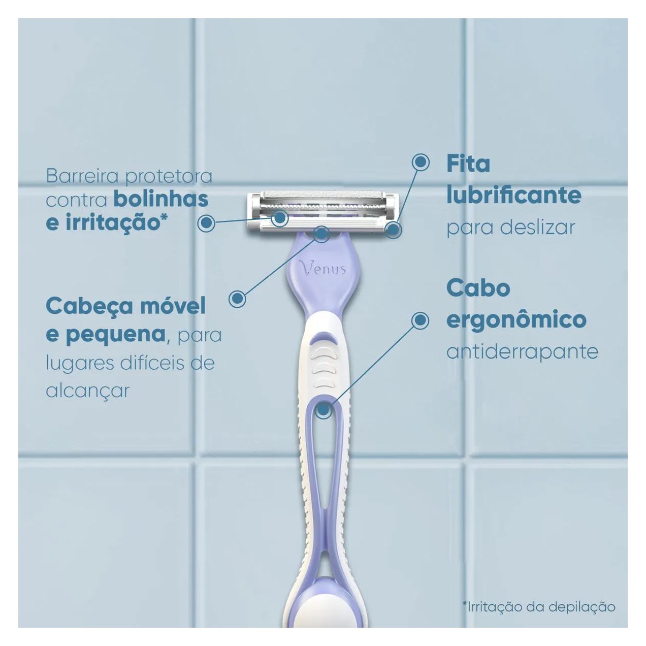 Aparelho de Depilar Descartável Gillette Venus Íntima 4 Unidades