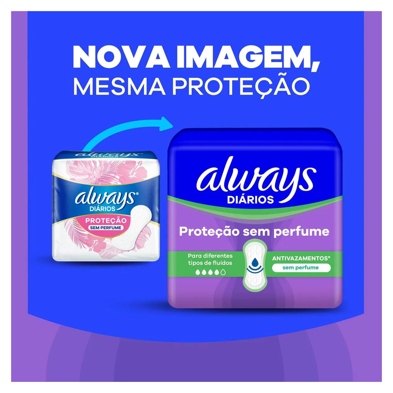 Protetor Diário Always Sem Perfume 80 unidades