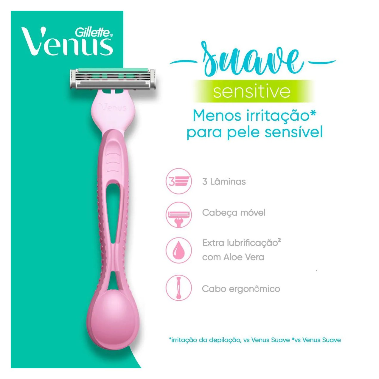 Kit Depilador Descartável Gillette Venus Suave 4 unidades + Vênus Íntima 2 unidades