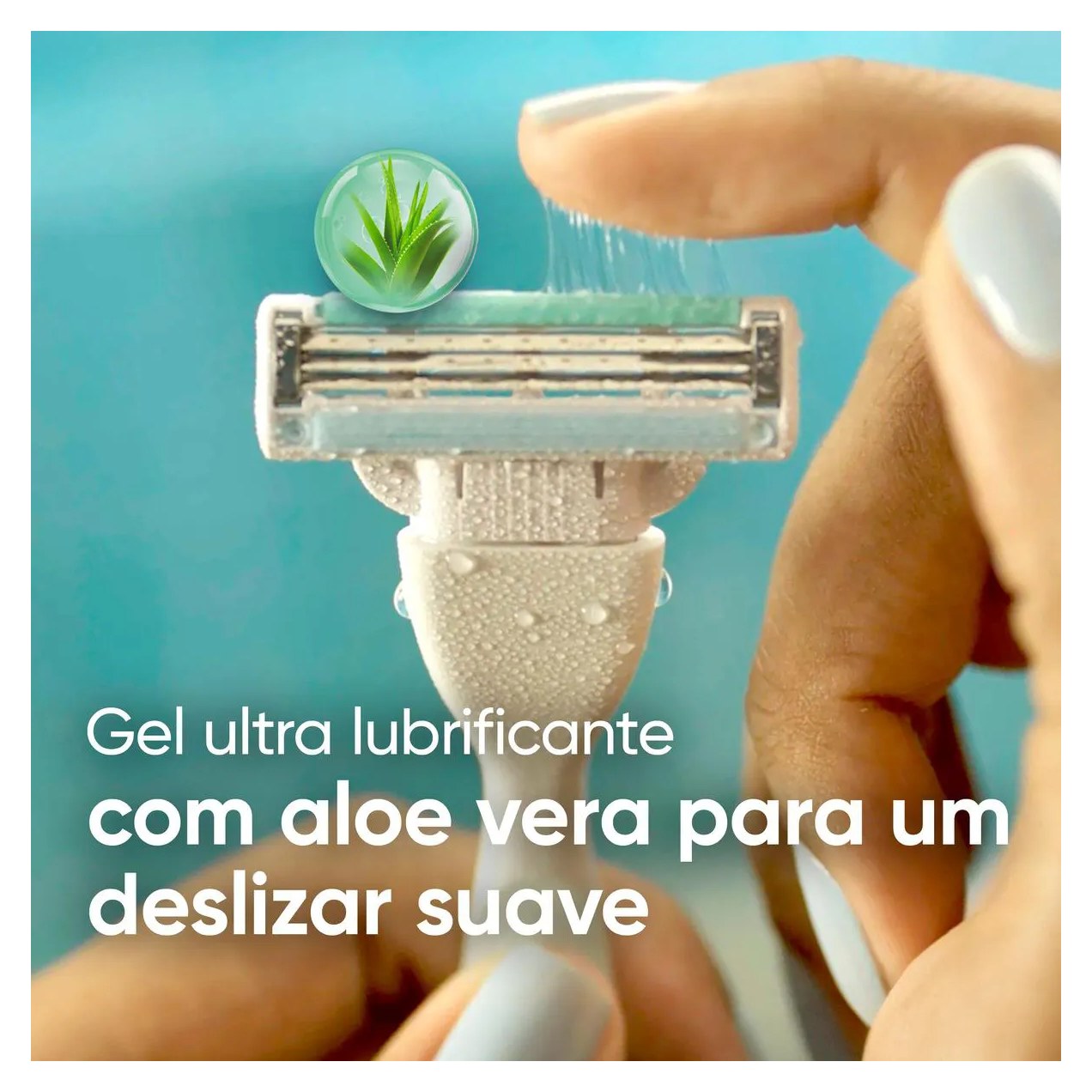 Kit Aparelho de Depilar Gillette Vênus Pele Sensível com Aloe e Vera 1 unidade + Carga 3 Unidades