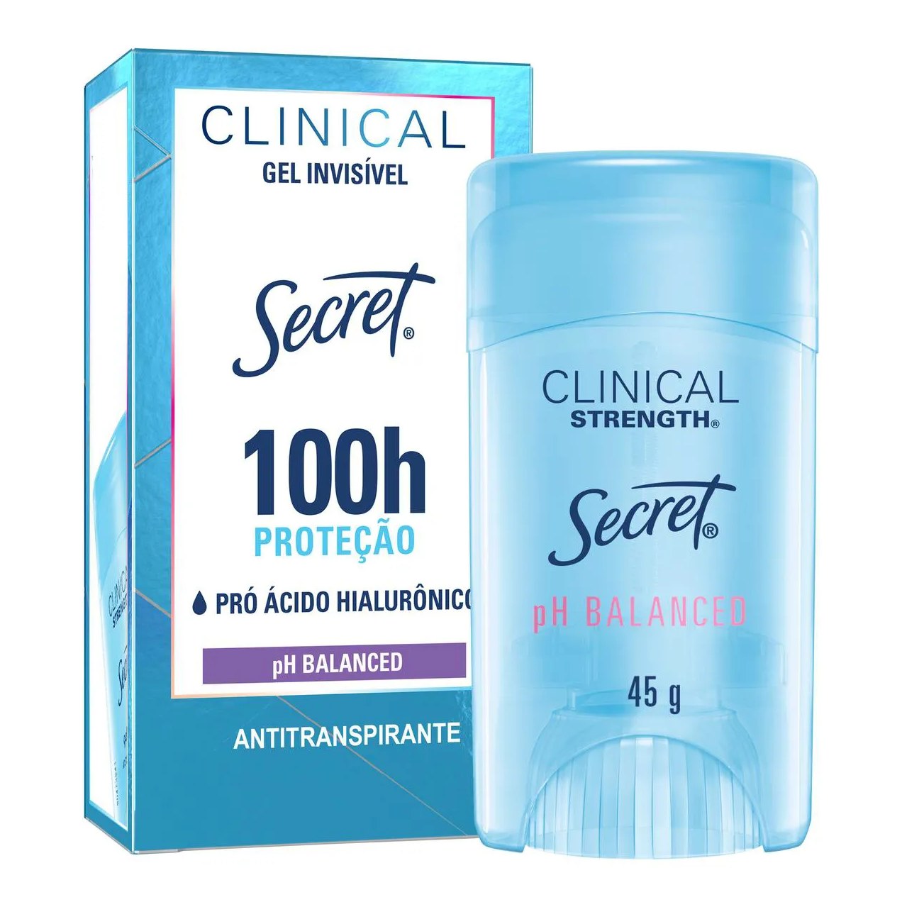 Desodorante Antitranspirante Gel Invisível Secret Clinical Lavanda Feminino 100h 45g