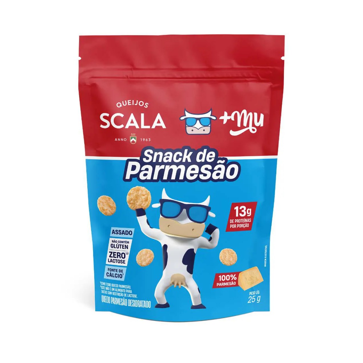 Snack de Parmesão +Mu Queijos Scala 25g
