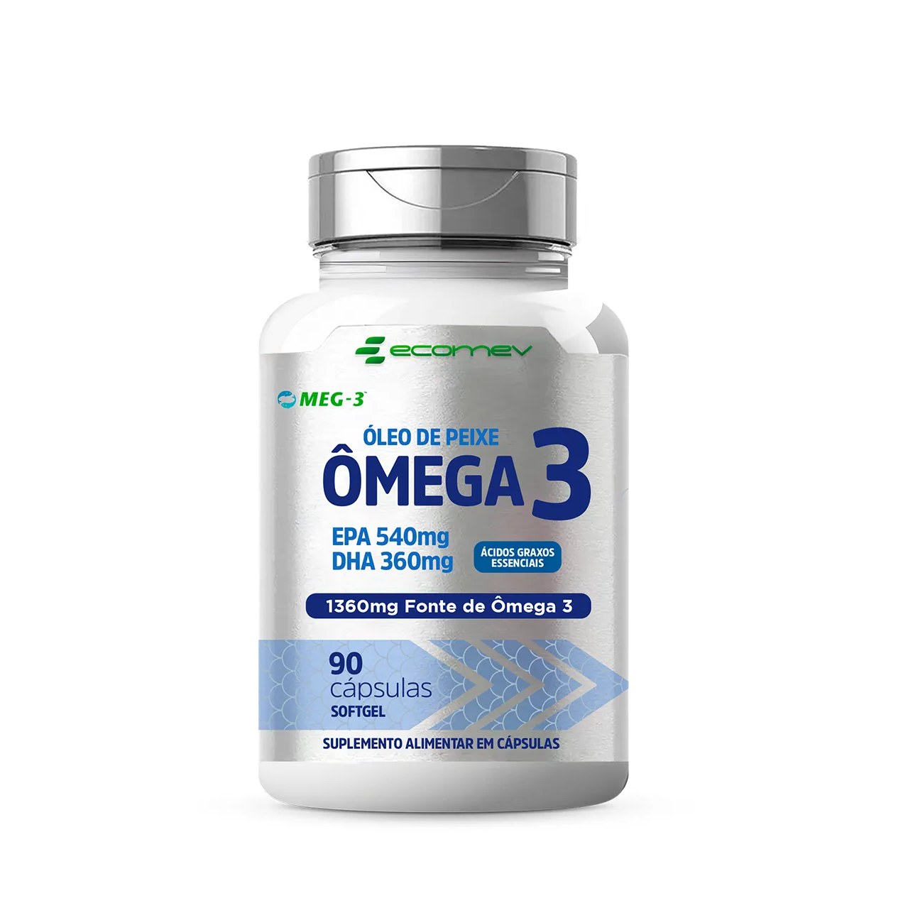 Omega 3 Ultra 1360mg Epa Dha Selo Ifos 90 Cápsulas Ecomev