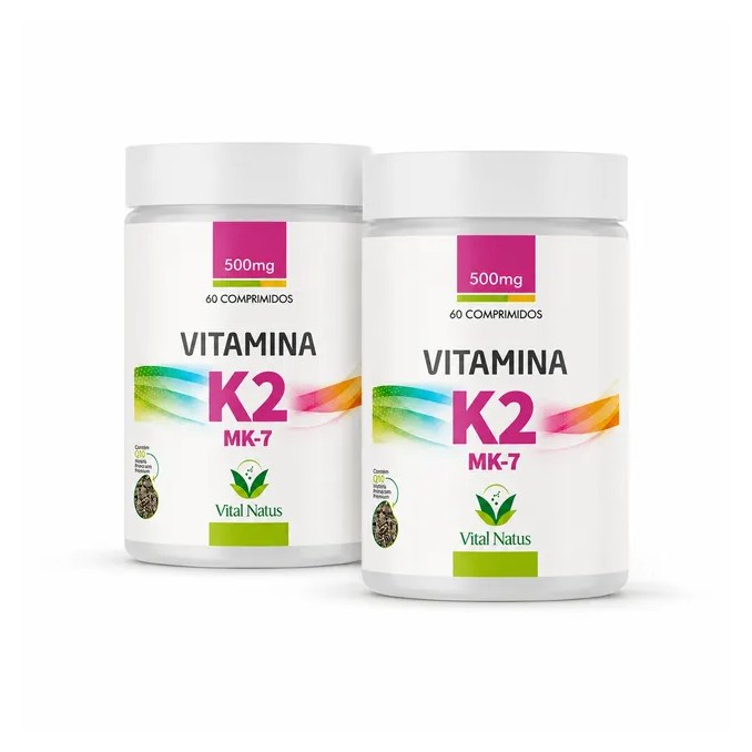 Kit 2 Vitamina K2 MK7 149mcg Vital Natus 180 Comprimidos Suplemento Alimentar