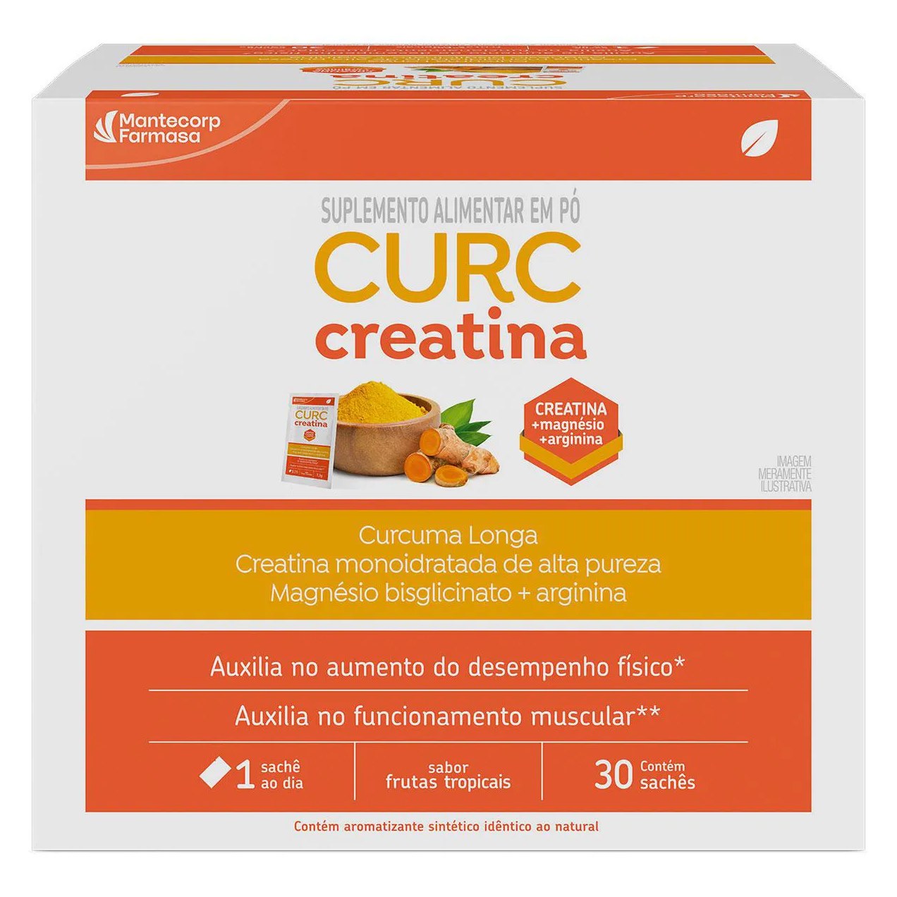 Suplemento Alimentar Curc Creatina Frutas Tropicais 30 sachês