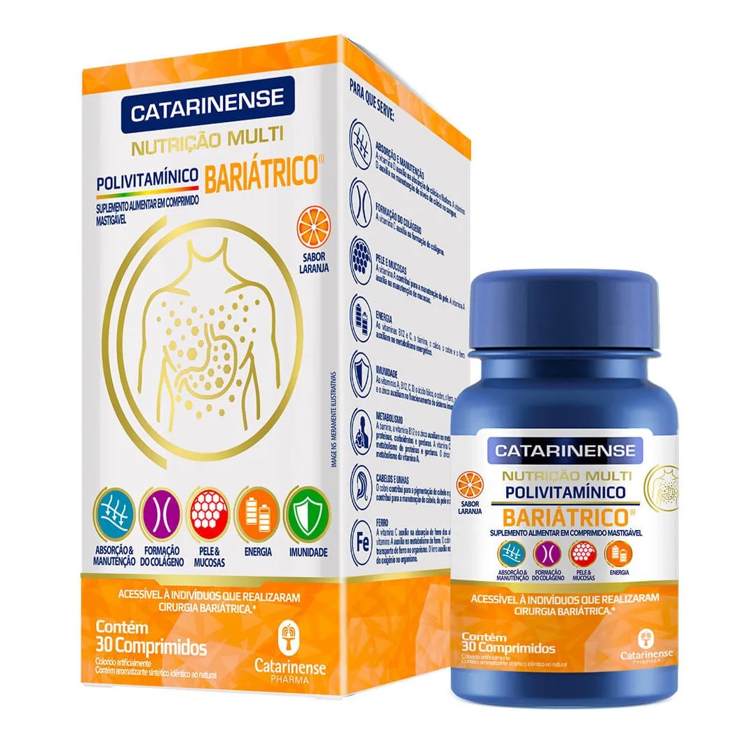 Polivitaminico Bariatrico Multi 30 Comprimidos Catarinense Nutricao