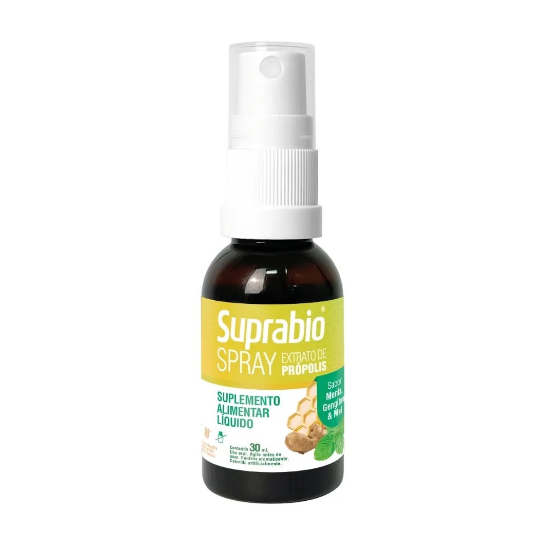 Suplemento Alimentar Suprabio Extrato De Própolis Menta Gengibre E Mel Spray 30ml