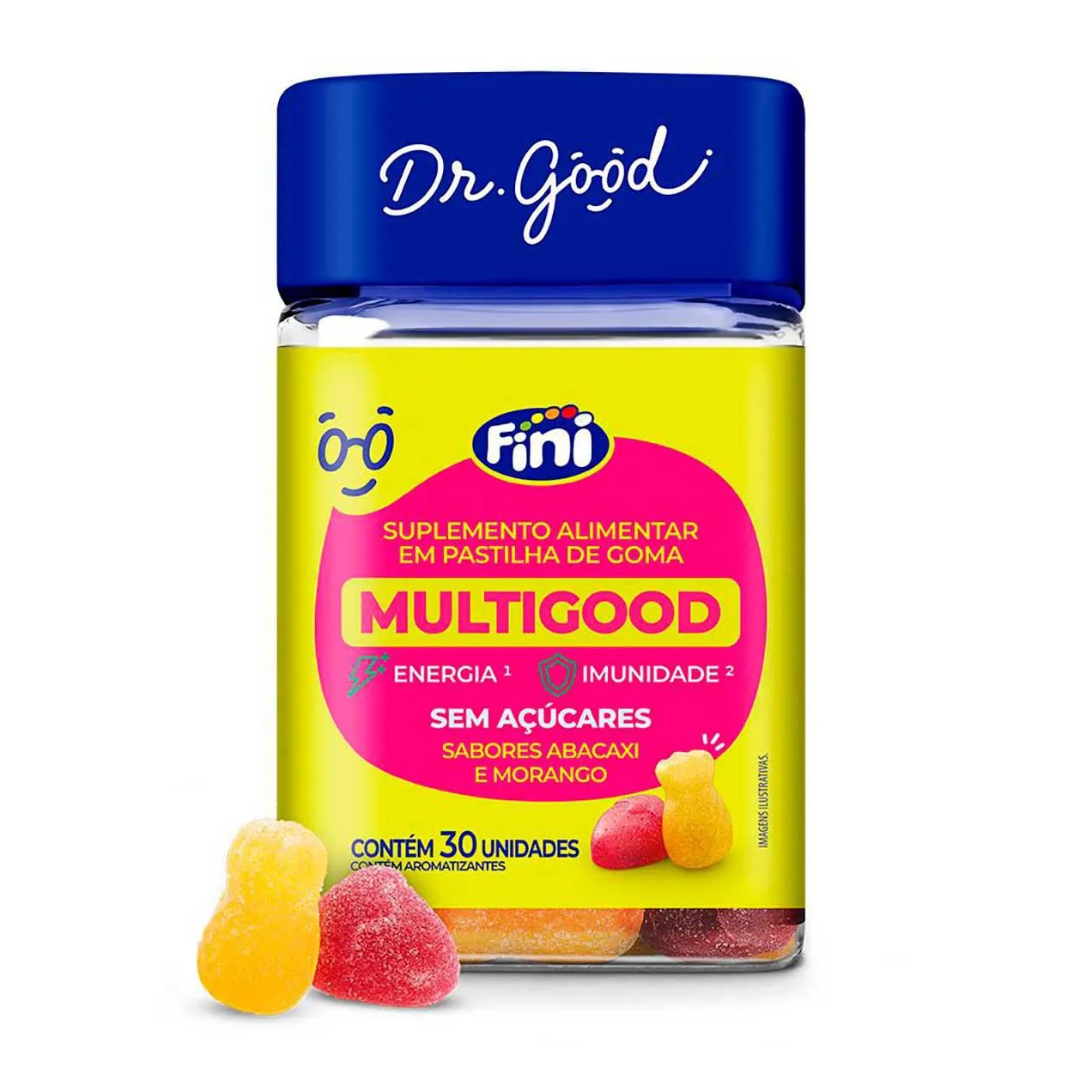 Polivitamínico Dr. Good Multigood Abacaxi e Morango 30 gomas