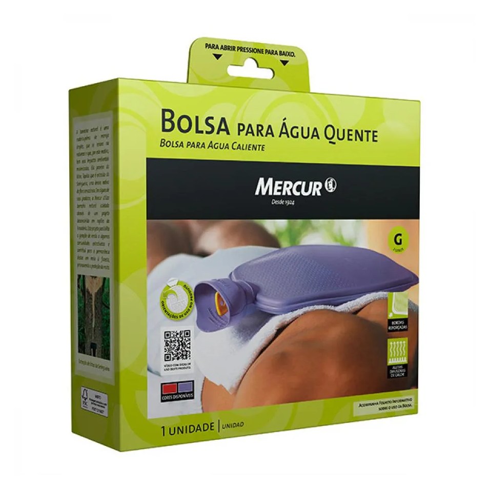 Bolsa Para Água Quente Mercur Lilás Grande 2 Litros