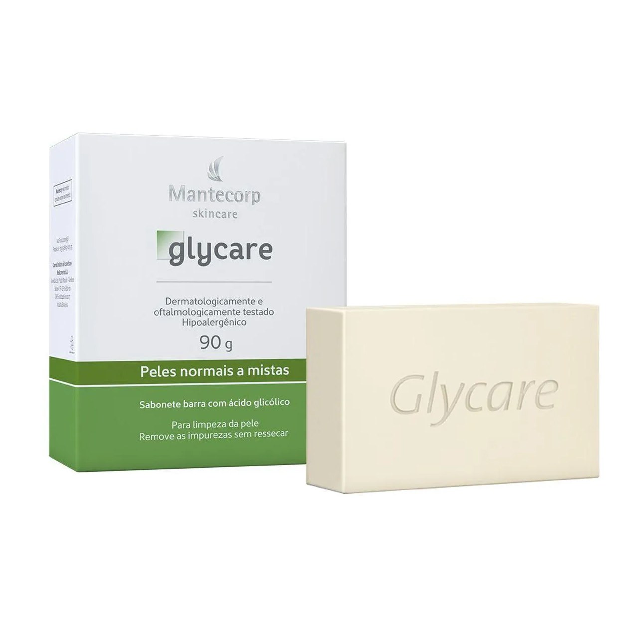 Sabonete Facial em Barra Mantecorp Glycare Peles Normais a Mistas com 90g