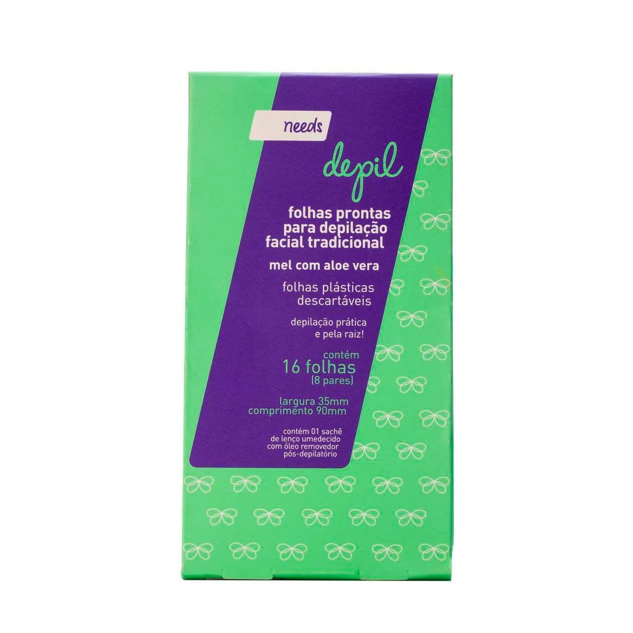 Folha Depilatória Facial Needs Depil Mel 16 Folhas