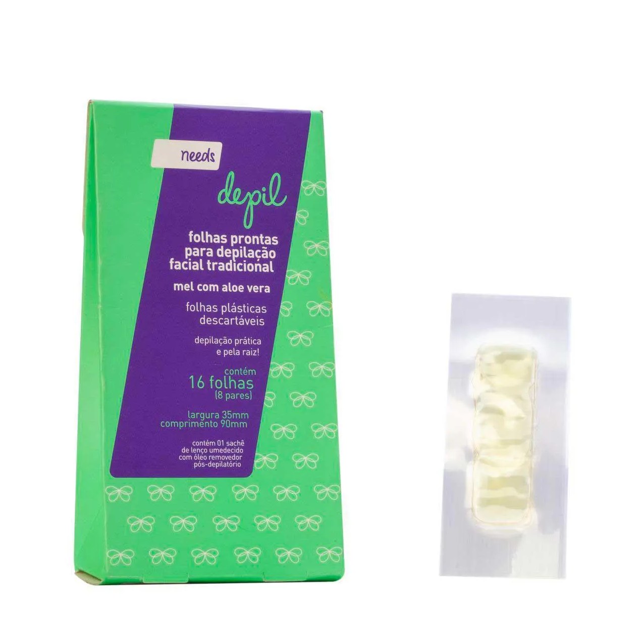 Folha Depilatória Facial Needs Depil Mel 16 Folhas