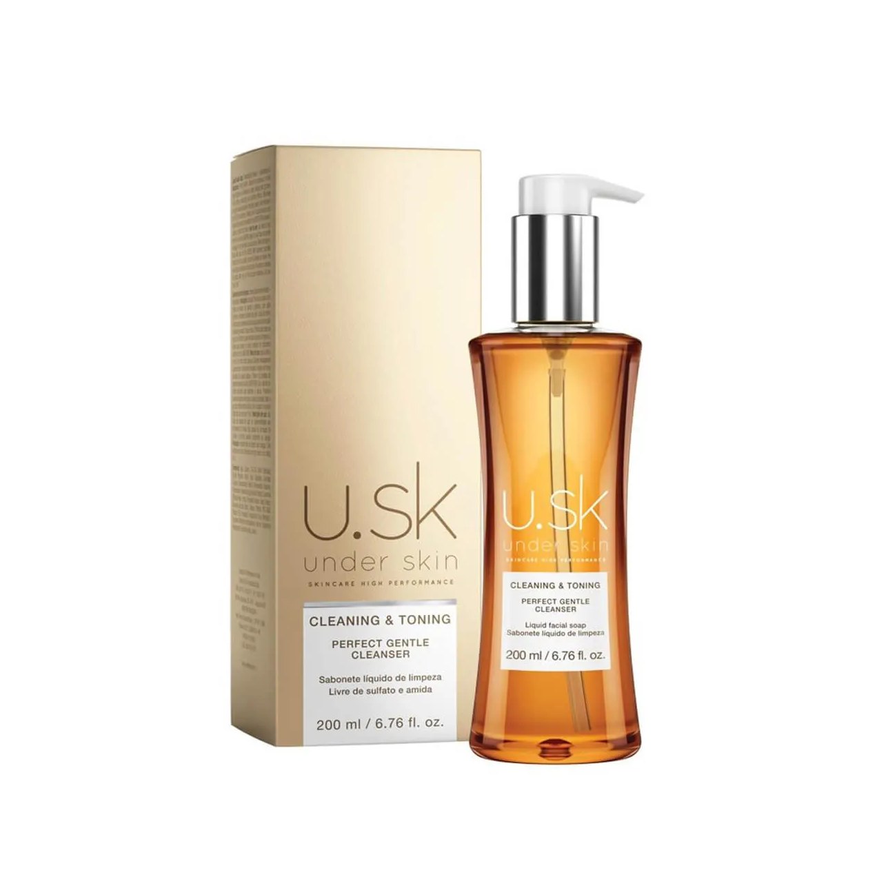 Sabonete Líquido Perfect Gentle Cleanser U.Sk Cleaning & Toning com 200ml