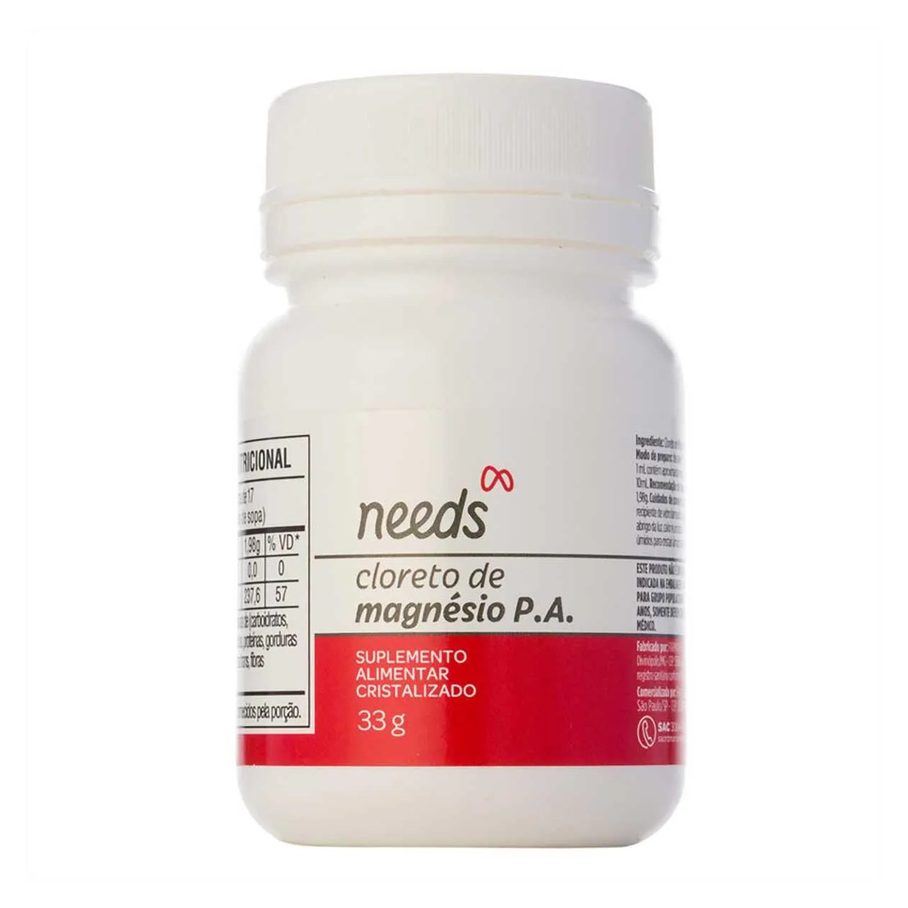 Cloreto de Magnésio P.A. Cristalizado Needs 33g