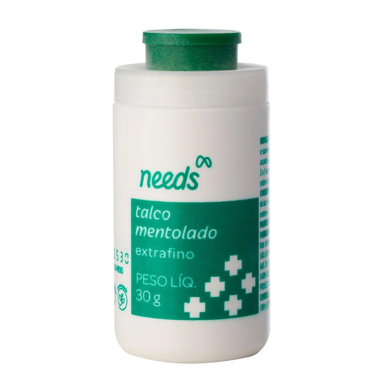 Talco Desodorante para Pés Needs Mentolado Extrafino 30g