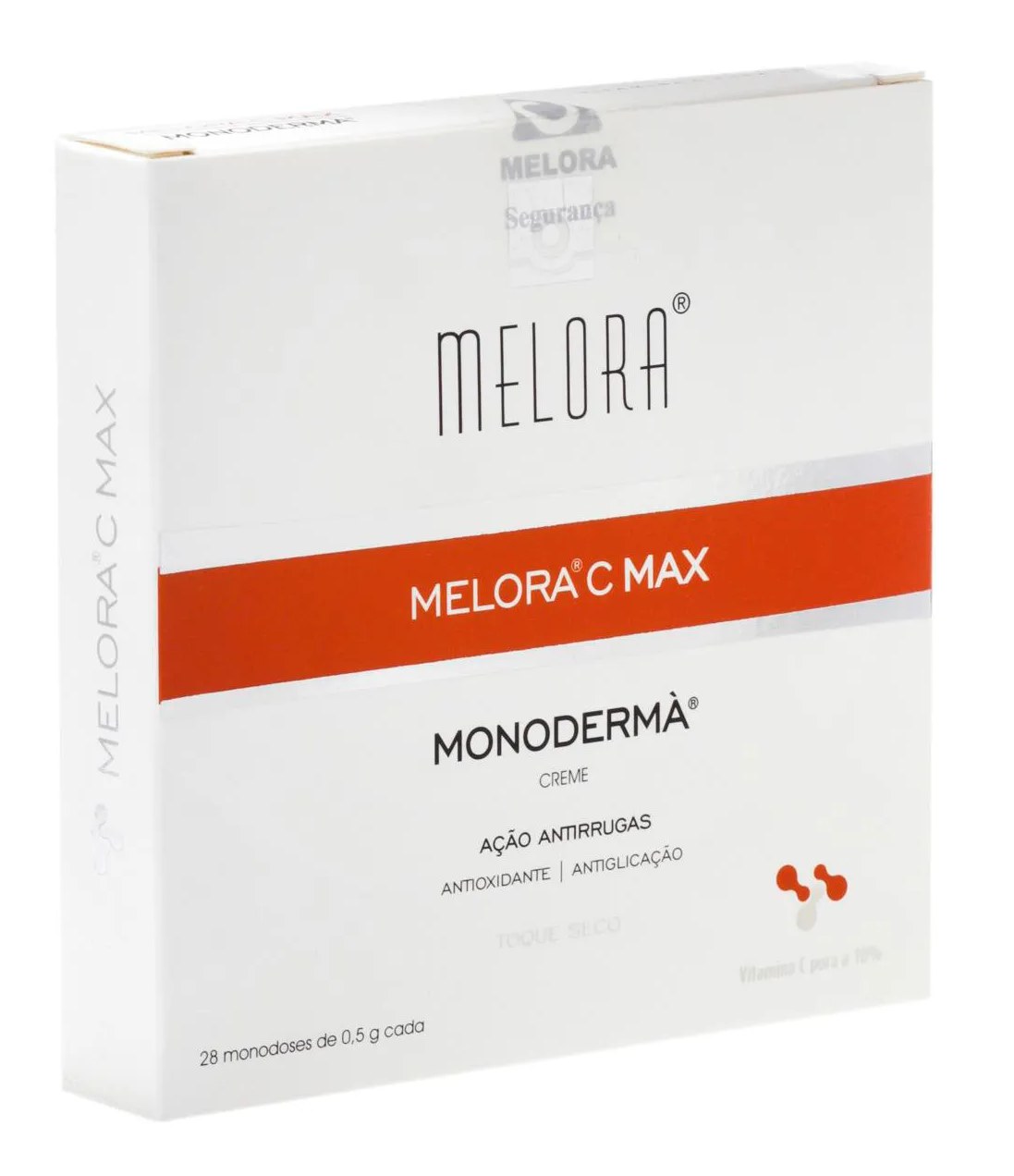Creme Antirrugas Melora C Max Monoderma cápsulas para aplicação no rosto com 28 unidades