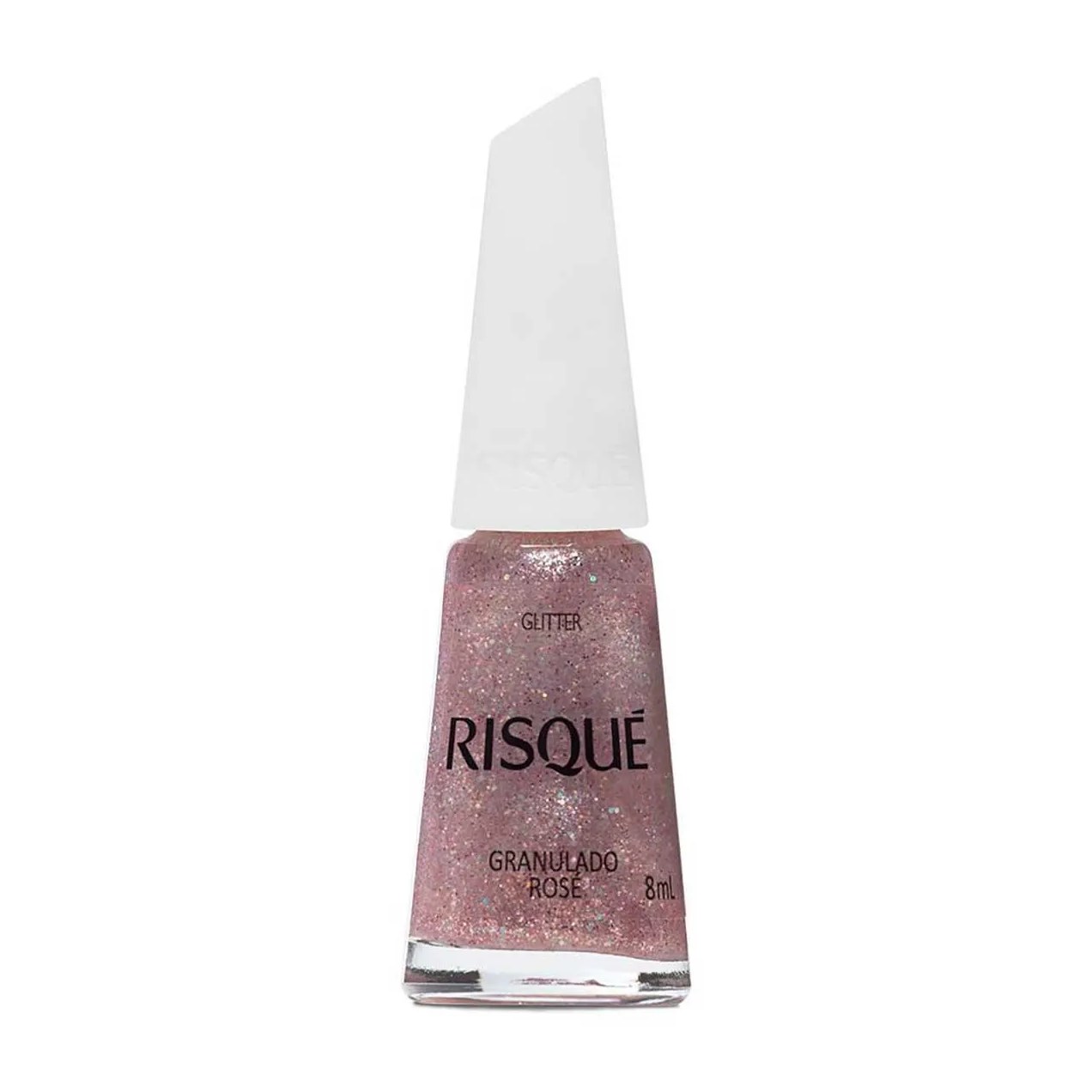 Esmalte Risqué Glitter 8ml - Granulado Rose