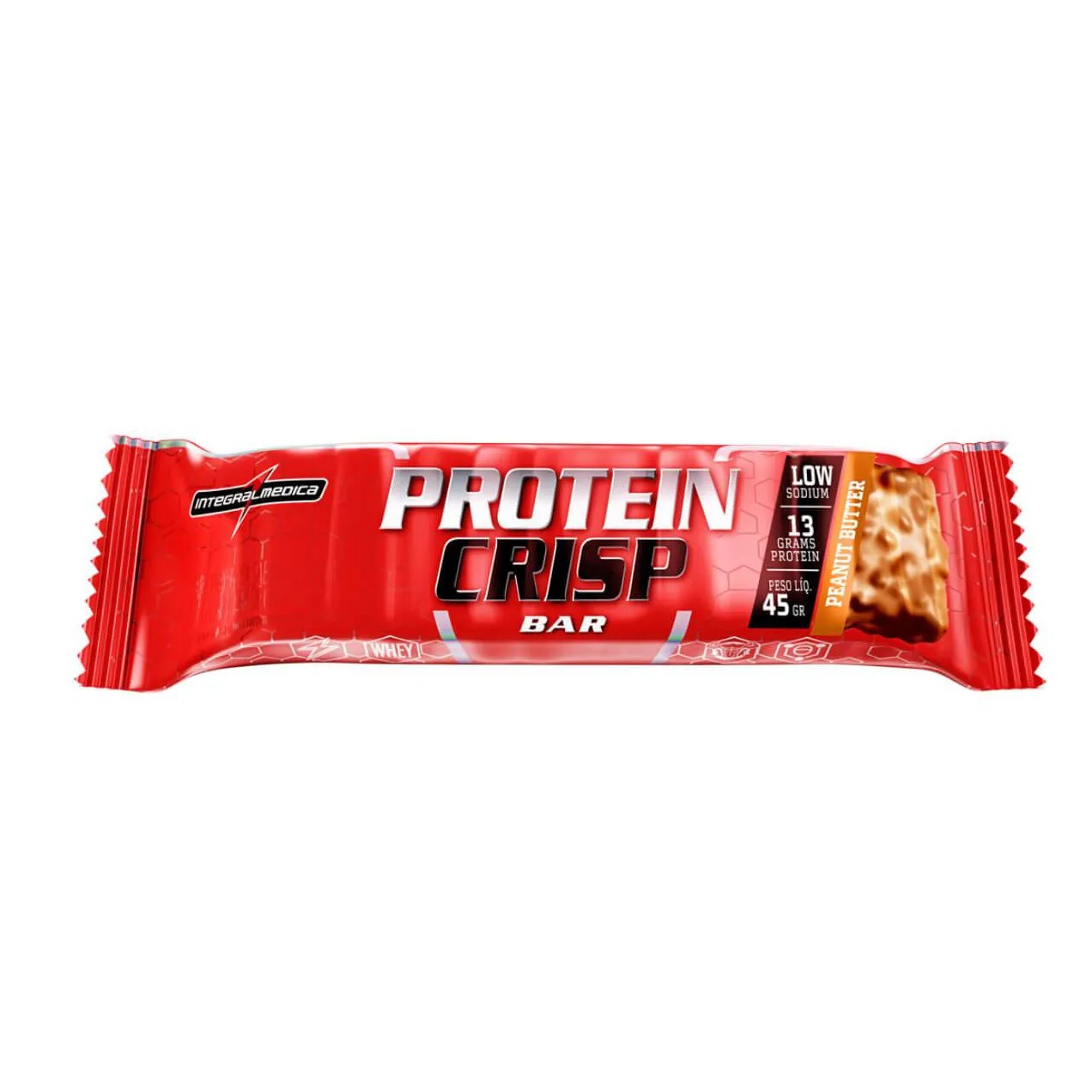 Barra de Proteína Integralmedica Protein Crisp Peanut Butter 45g