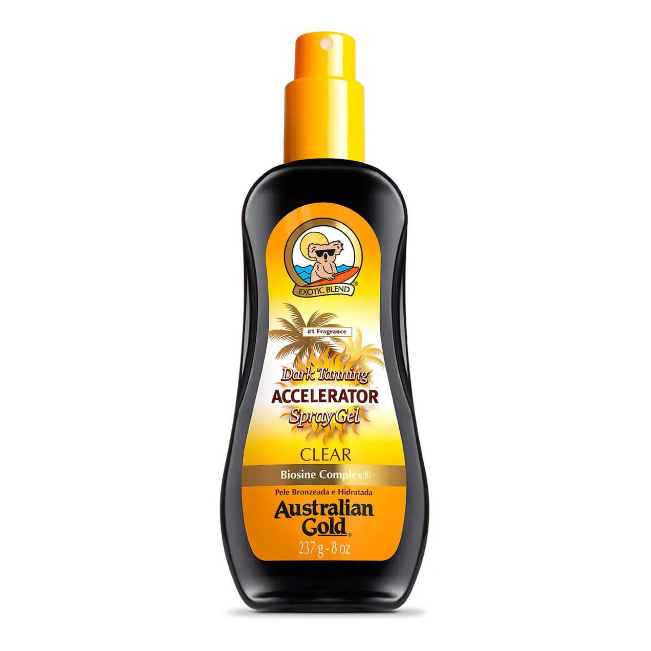 Acelerador de Bronzeado Corporal Spray Acelerador Australian Gold Dark Tanning Clear 237ml