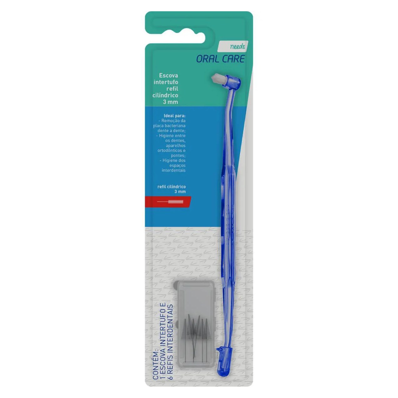 ESCOVA INTERDENTAL CILíNDRICA 3MM - 10 UNIDADES - GREEN