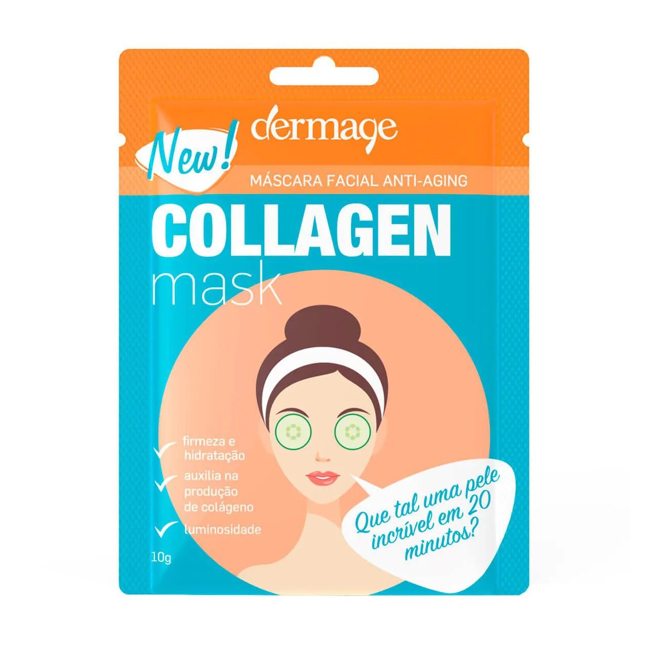 Máscara Facial Dermage Collagen com 10g