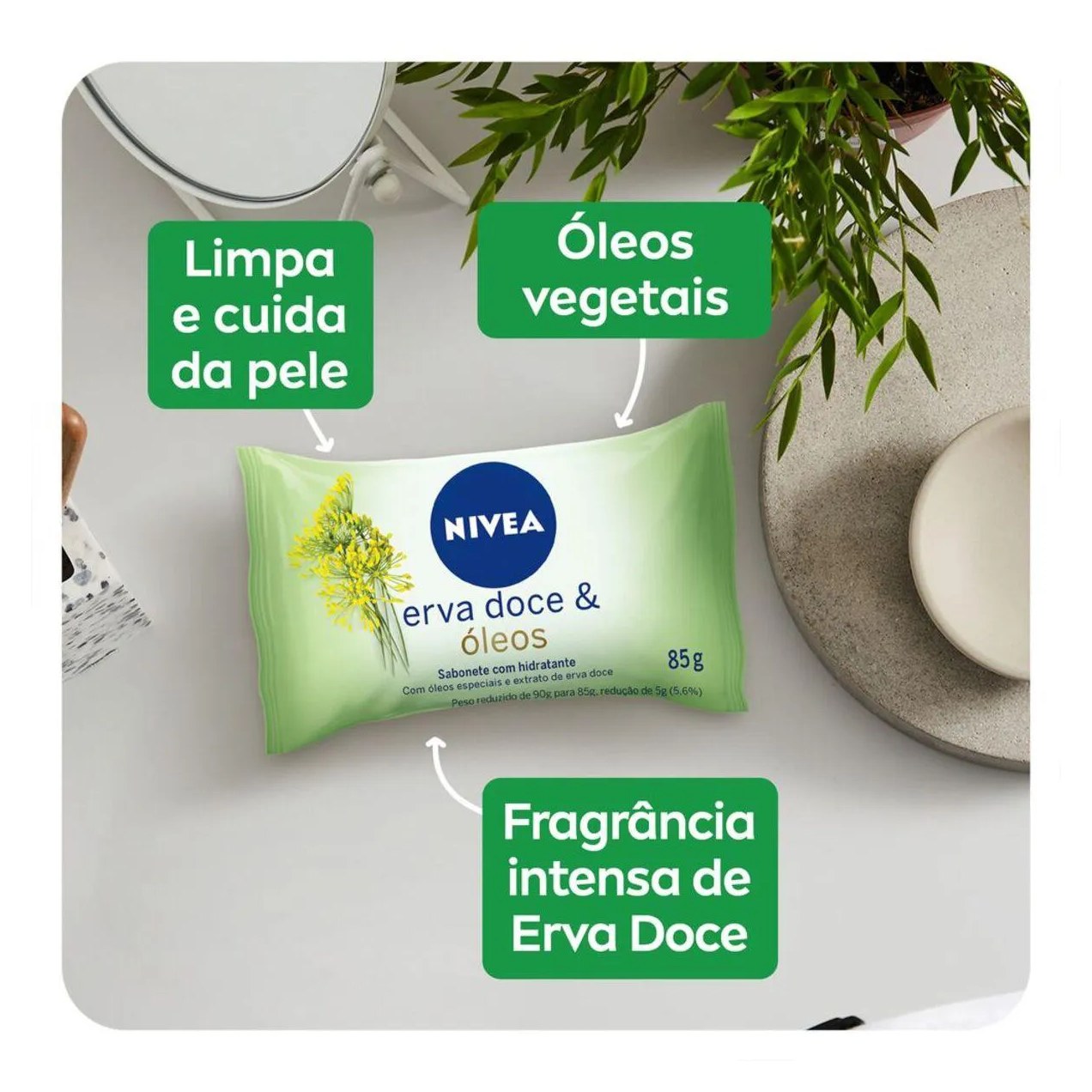 Sabonete em Barra Nivea Erva Doce & Óleos 85g